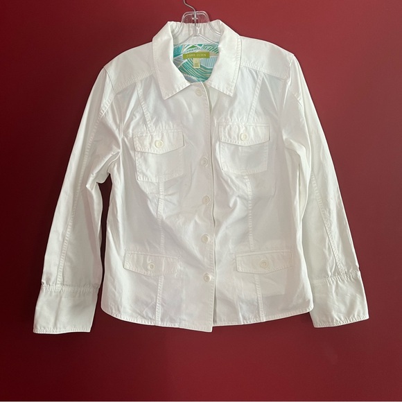 Sigrid Olsen White Cotton Blazer - Picture 9 of 11